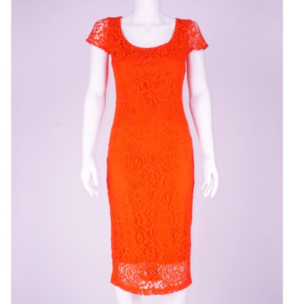 NWT Eva Mendes for New York & Company Lace Sheath Dress - Red